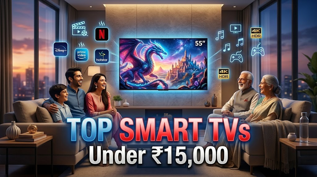 Best Budget Smart TVs Under 15000 in India top 32 inch models 2026