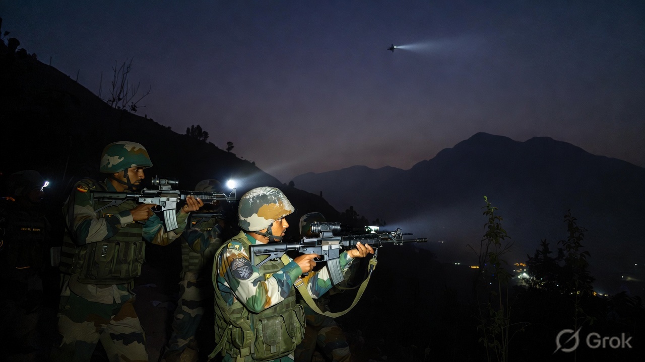 Indian Army Fired at Pakistani Drone Poonch LoC J&K