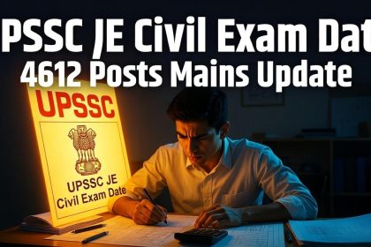 UP JE Civil 4612 Posts Exam Date Official Notice