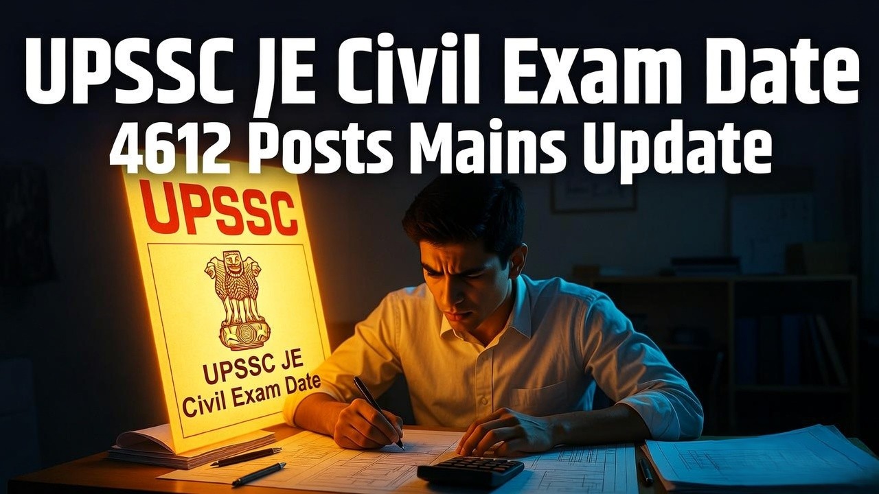 UP JE Civil 4612 Posts Exam Date Official Notice