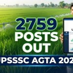 UPSSSC Technical Assistant Group C Recruitment 2026 AGTA online form 2759 posts syllabus