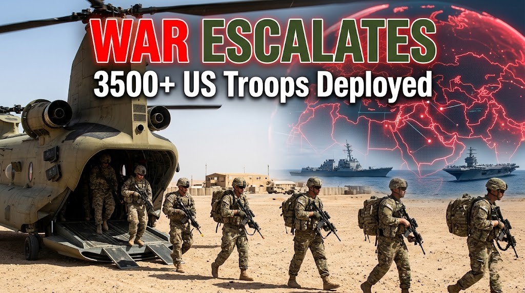 मिडिल ईस्ट में जंग तेज 3500 US troops deployed in operation zone live updates