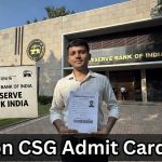 RBI Non CSG Various Post Admit Card 2026 Download Link
