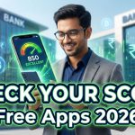 Man checking credit score on phone