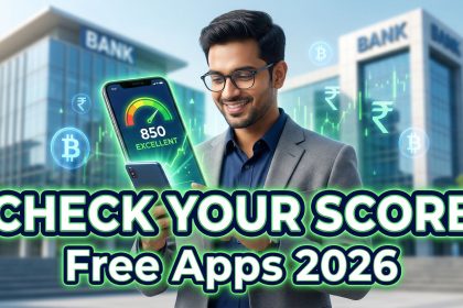 Man checking credit score on phone