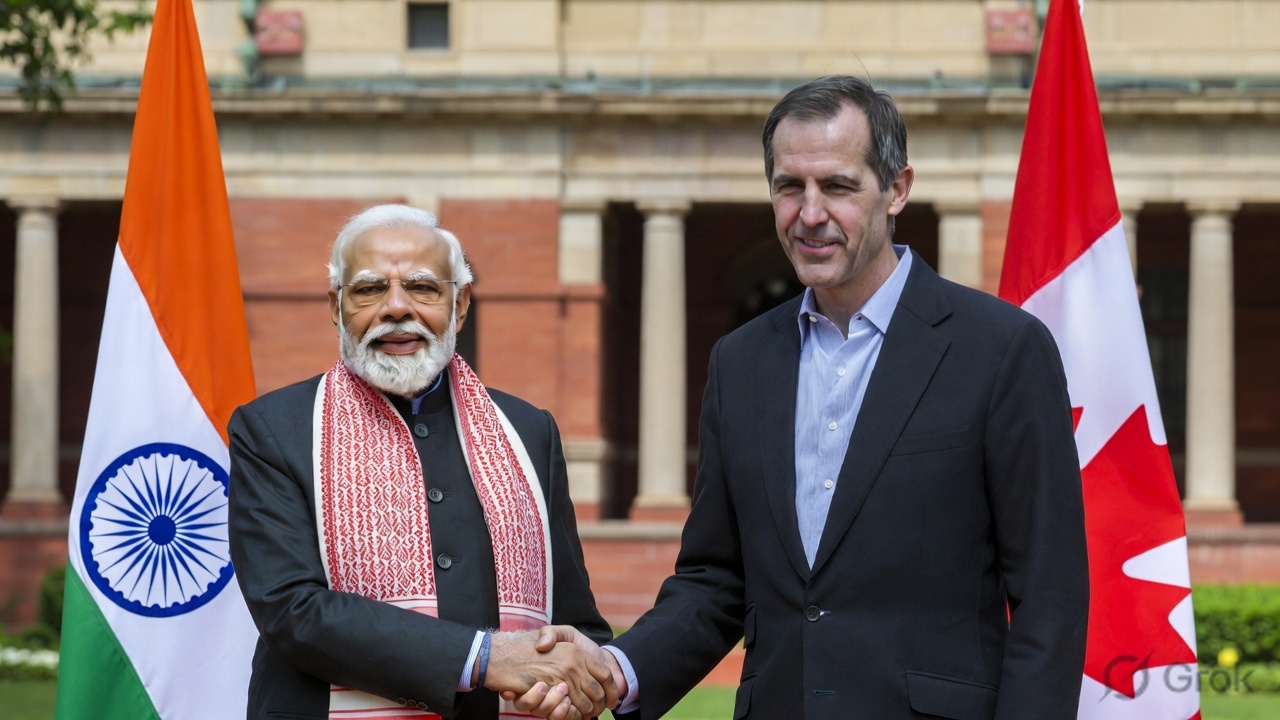 Canadian PM Mark Carney Meets PM Modi India Visit 2026