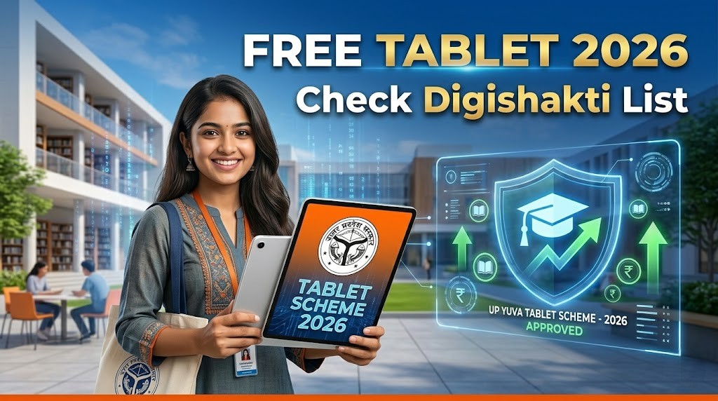UP Free Tablet/Smartphone Yojana List 2026 digishakti portal new e-kyc update
