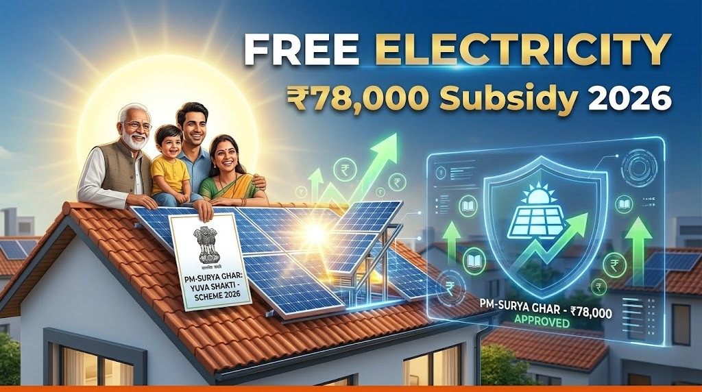 PM Surya Ghar Muft Bijli Yojana 2026 online apply 78000 subsidy portal