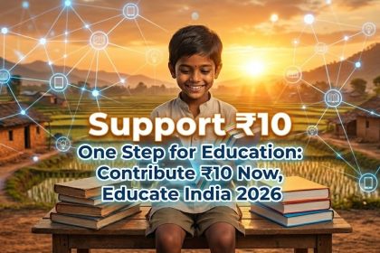 Powerful One Step for Education: Contribute ₹10 Sahiupdate Helping Hands digital donation