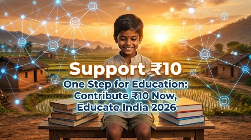 Powerful One Step for Education: Contribute ₹10 Sahiupdate Helping Hands digital donation