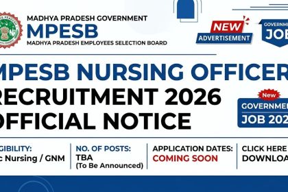 MPESB MP Nursing Officer Recruitment 2026 Notification