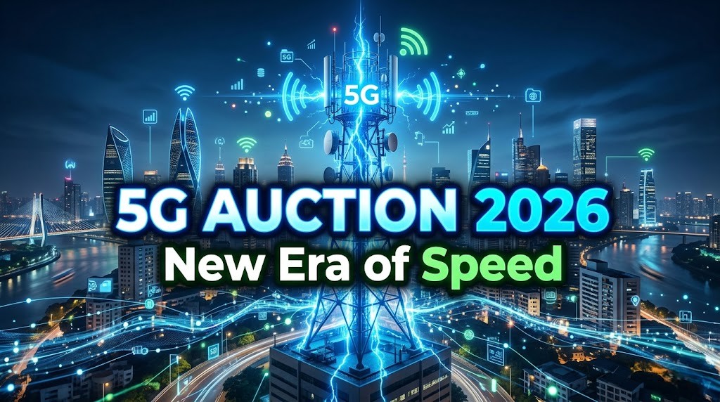 5G स्पेक्ट्रम नीलामी 2026 भारत इंटरनेट स्पीड और 6G तकनीक अपडेट
