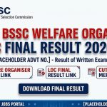 Bihar BSSC Welfare Organiser Final Result 2026 PDF Download