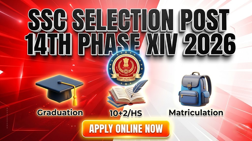 SSC Selection Post 14th Recruitment 2026 Apply Online for 3003 Post