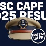 UPSC CAPF AC Result 2026 Name Wise List